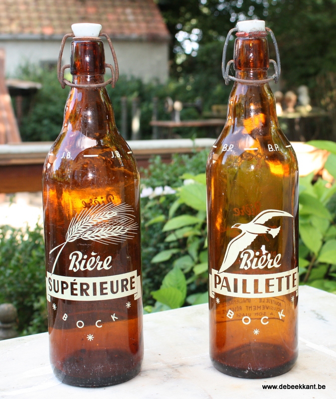 Oude vintage flessen biére paillette en supériere